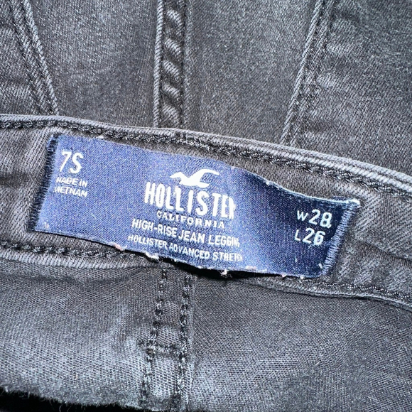 Women's Hollister Co. High-Rise Jean Leggings Black Size 7S Advanced Stretch - Picture 5 of 13
